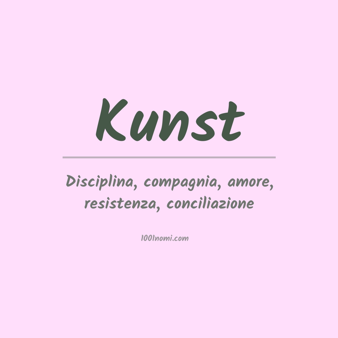 Significato del nome Kunst