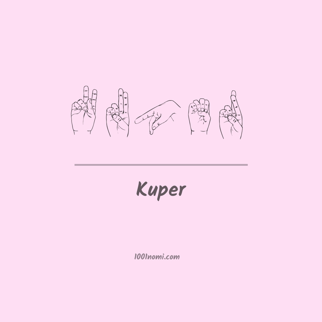 Kuper nella lingua dei segni