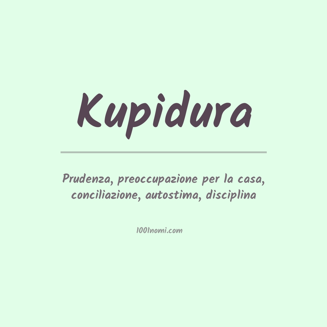 Significato del nome Kupidura Significato del nome Kupidura