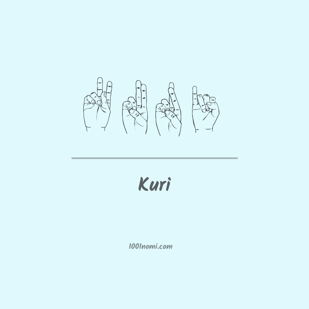 Kuri nella lingua dei segni