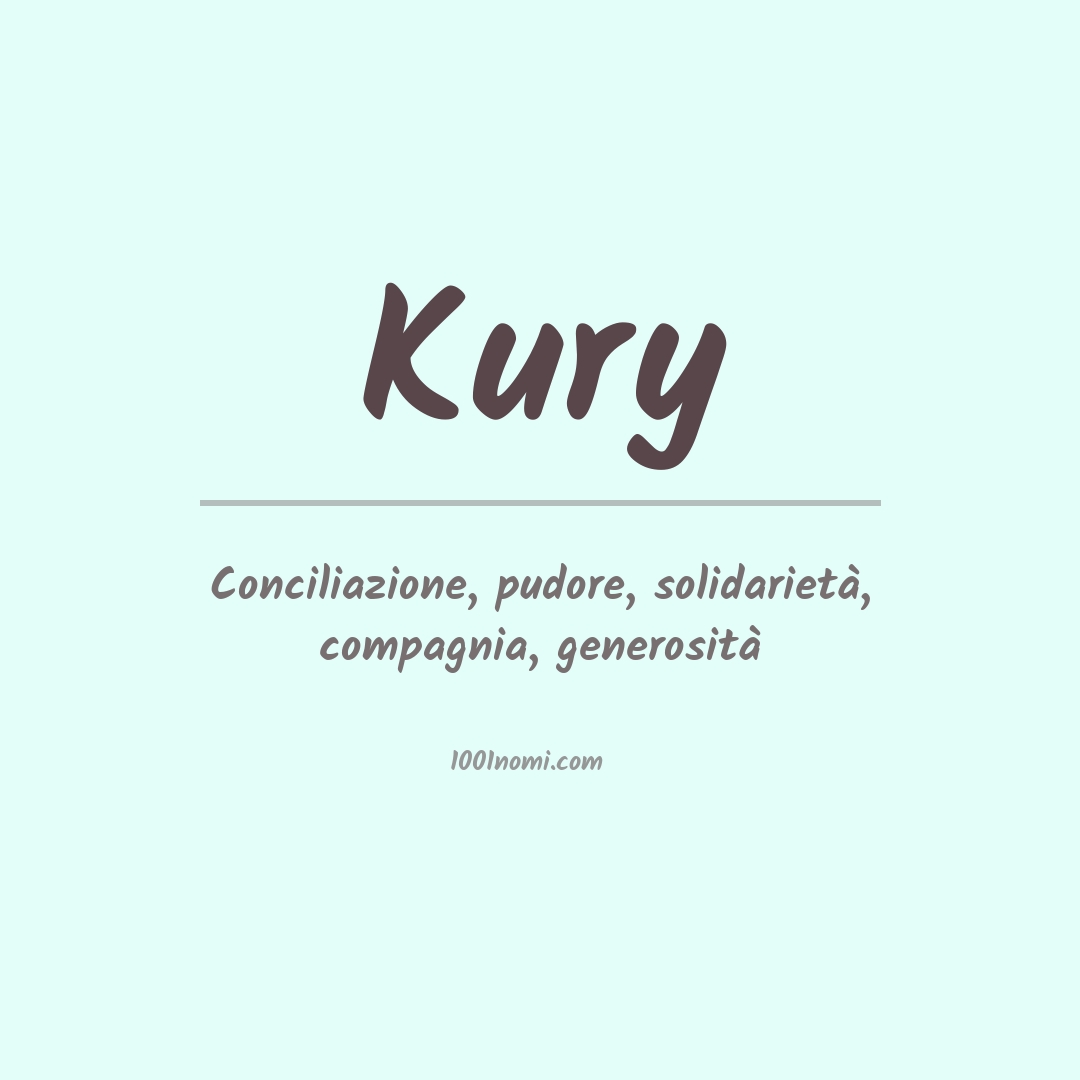 Significato del nome Kury