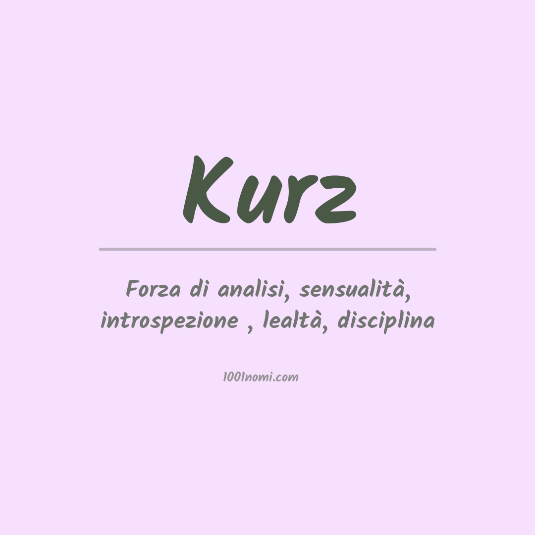 Significato del nome Kurz