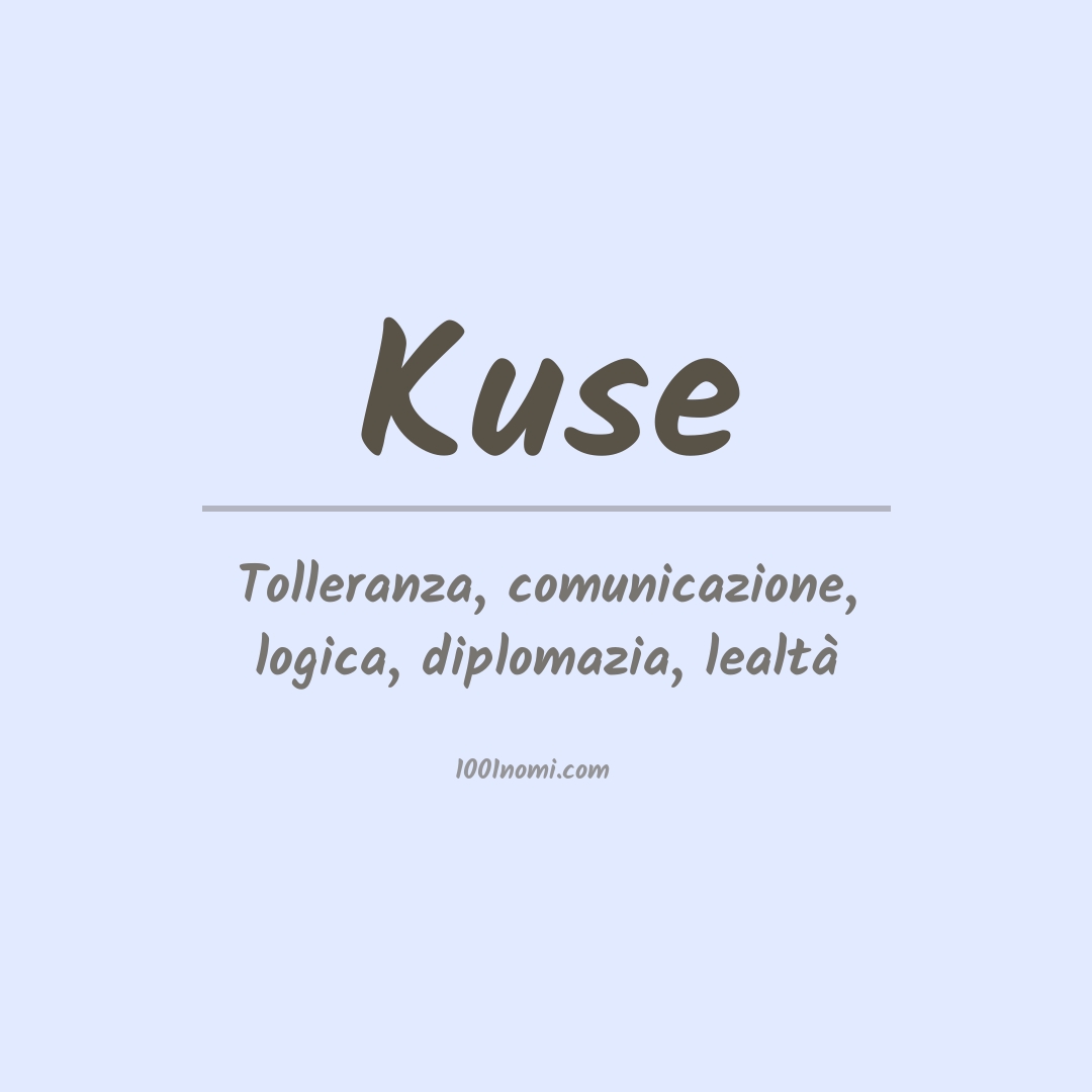 Significato del nome Kuse