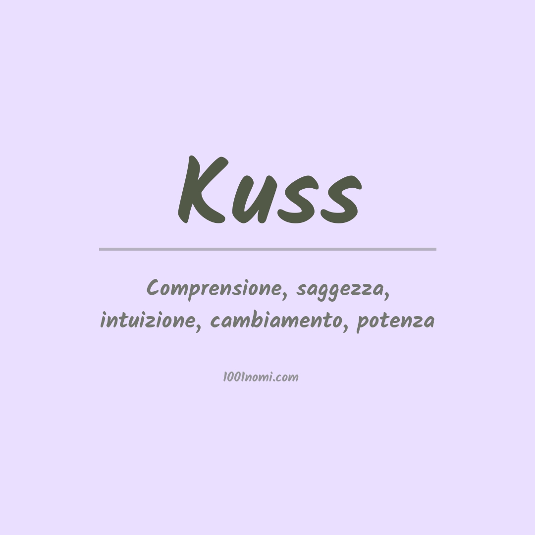 Significato del nome Kuss