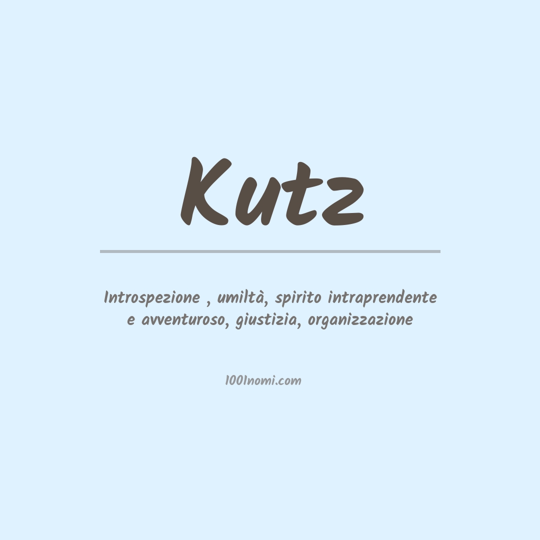 Significato del nome Kutz