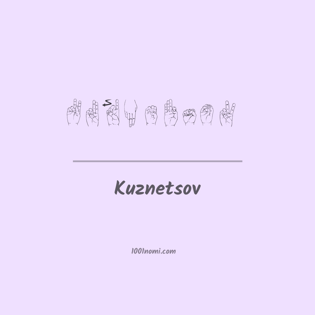 Kuznetsov nella lingua dei segni