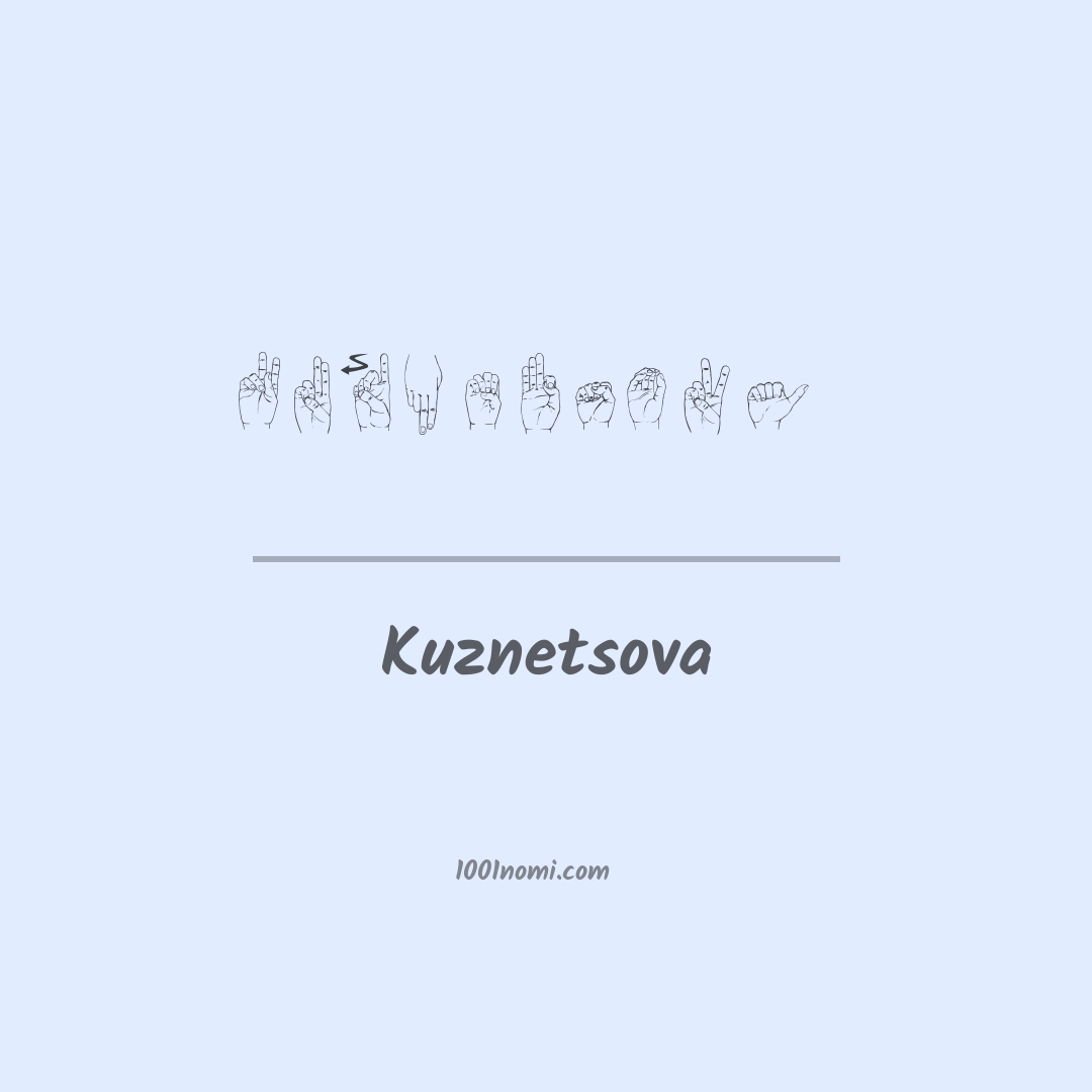 Kuznetsova nella lingua dei segni