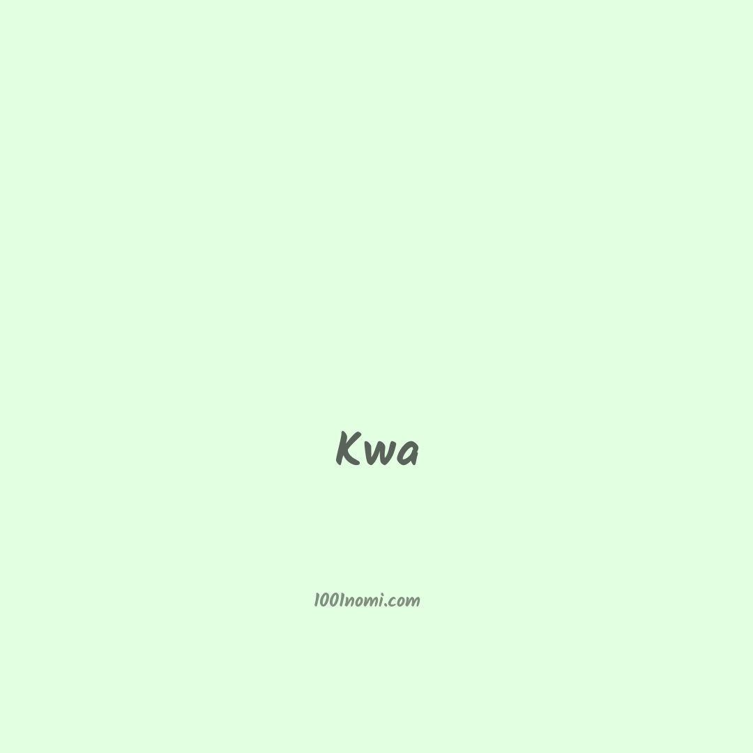 Kwa in cinese