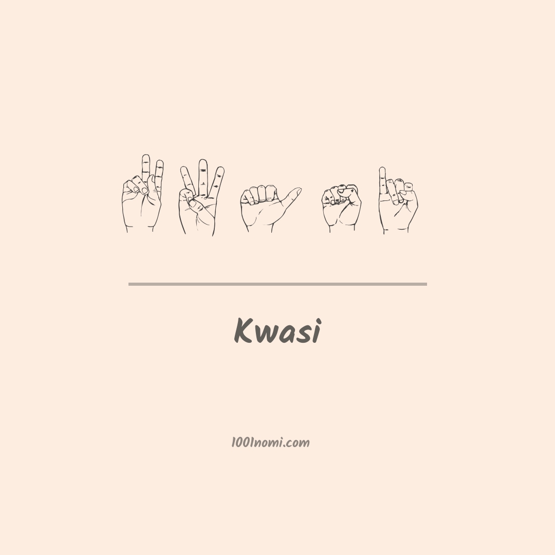Kwasi nella lingua dei segni