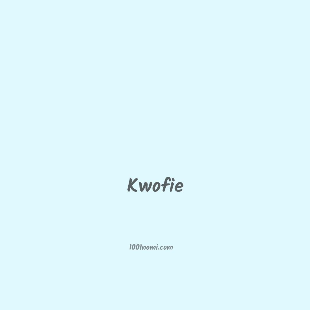 Kwofie in cinese