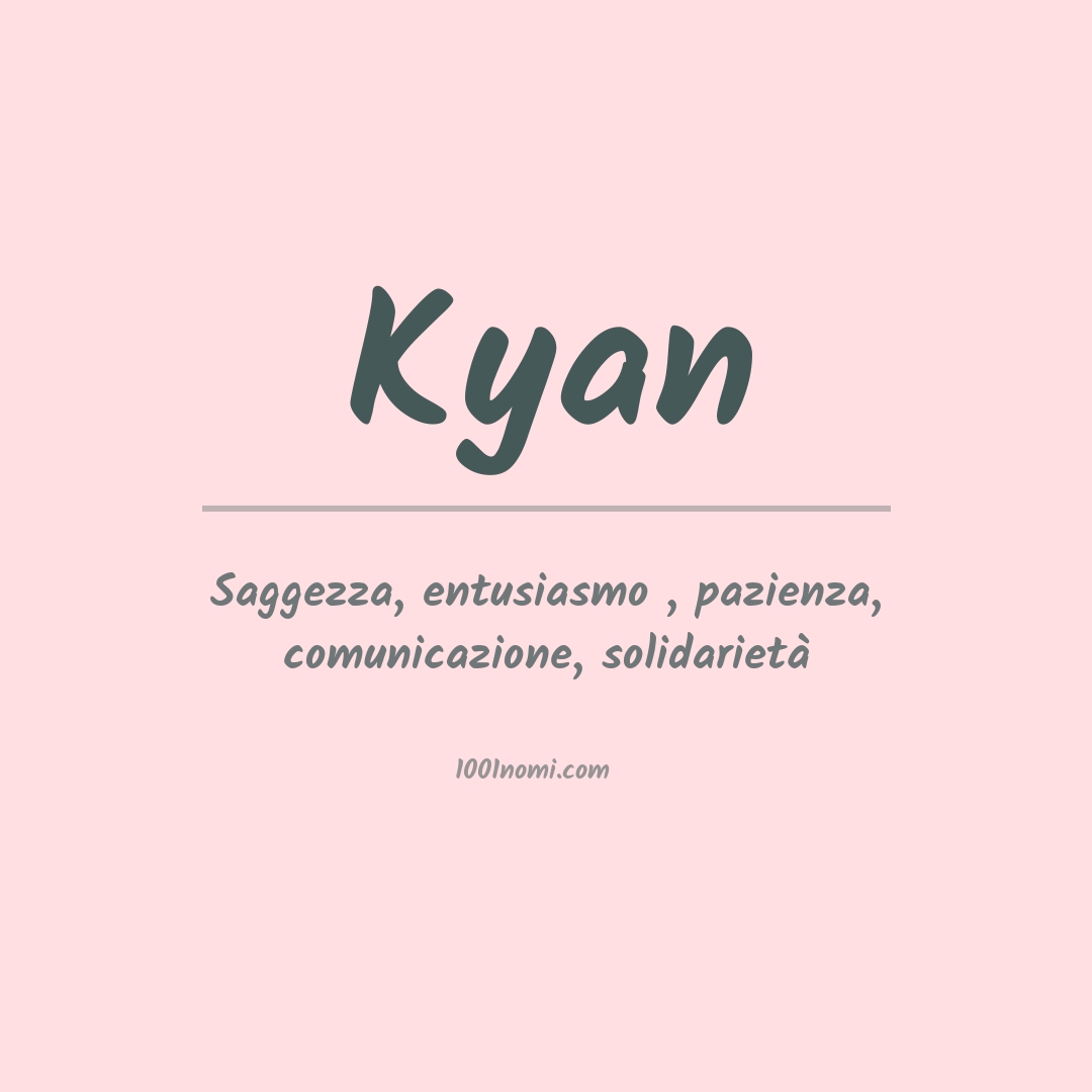 Significato del nome Kyan