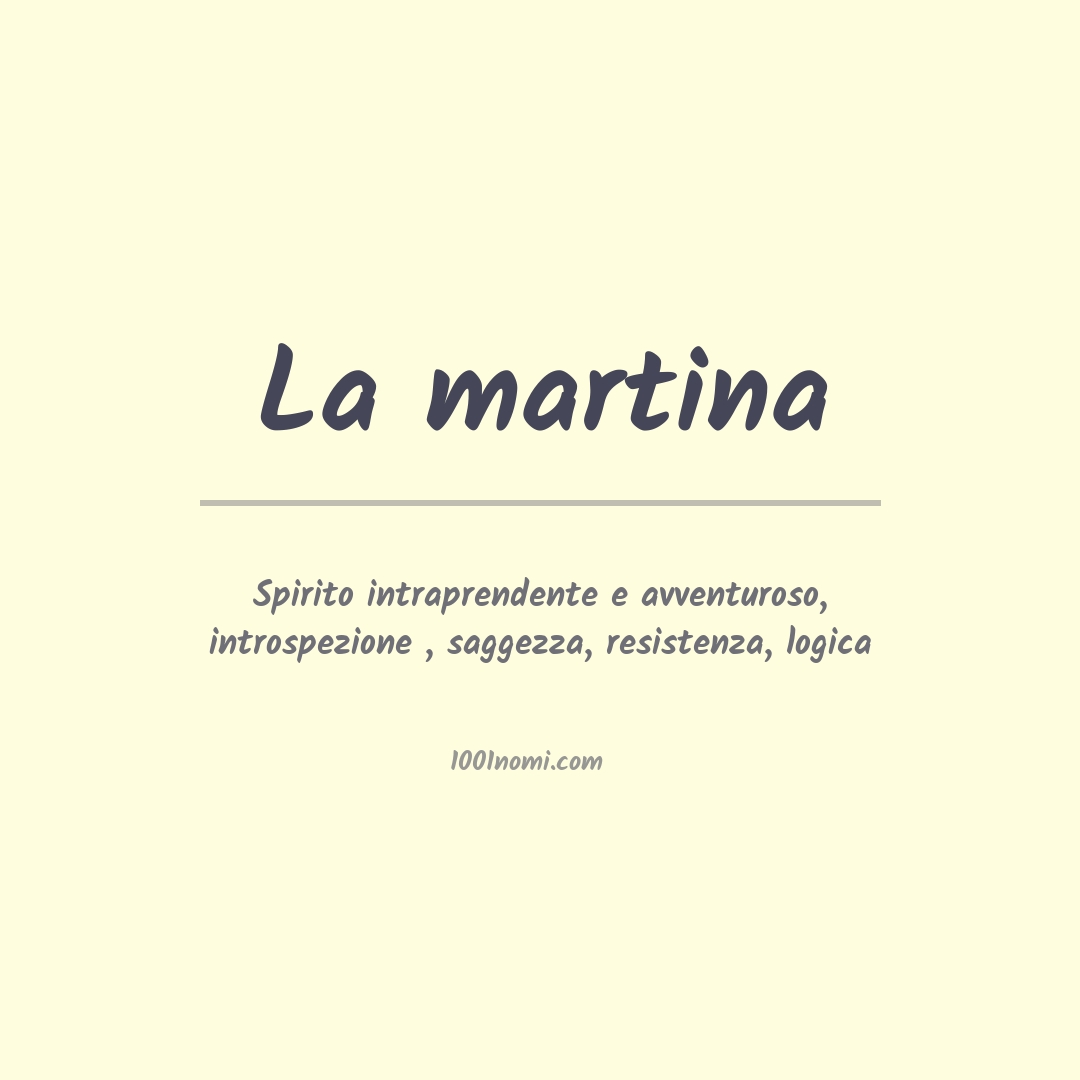 Significato del nome La martina