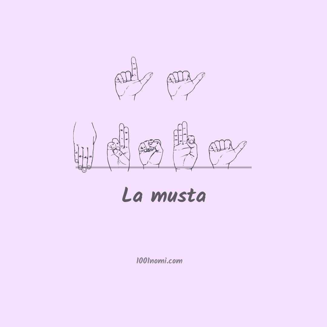 La musta nella lingua dei segni