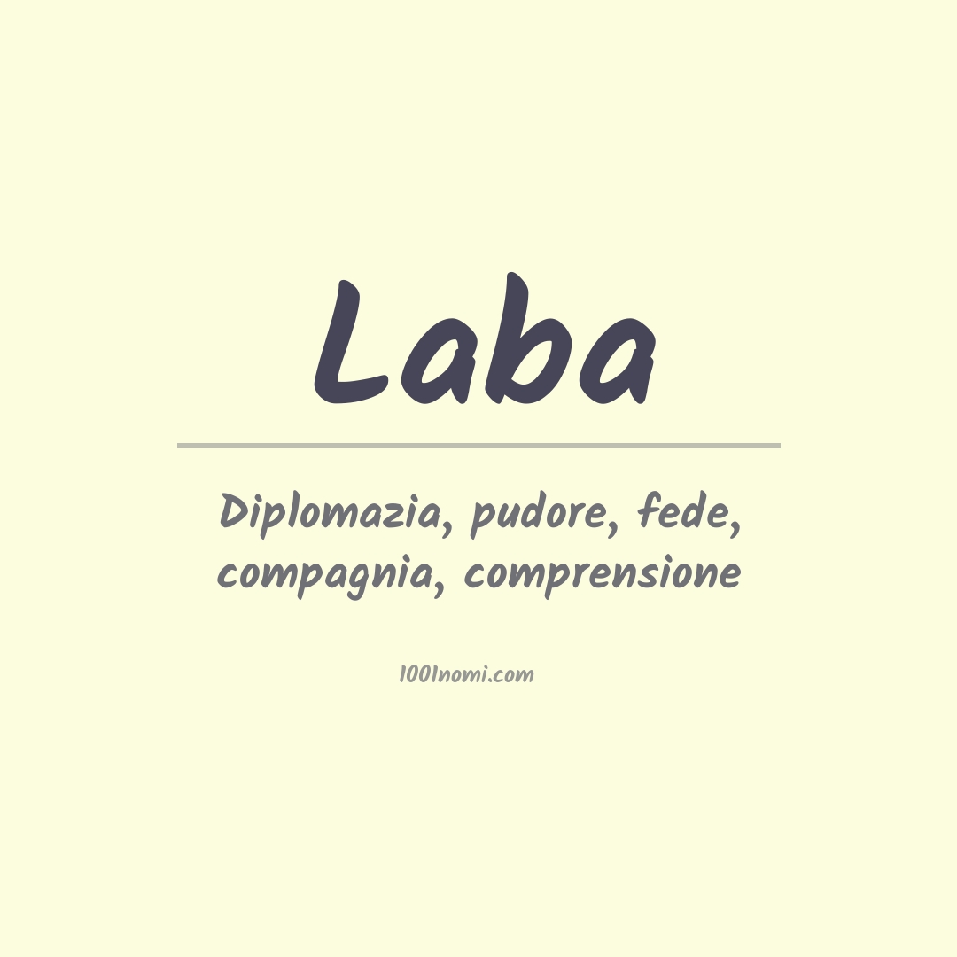 Significato del nome Laba