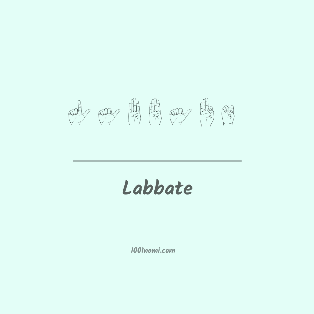 Labbate nella lingua dei segni Labbate nella lingua dei segni