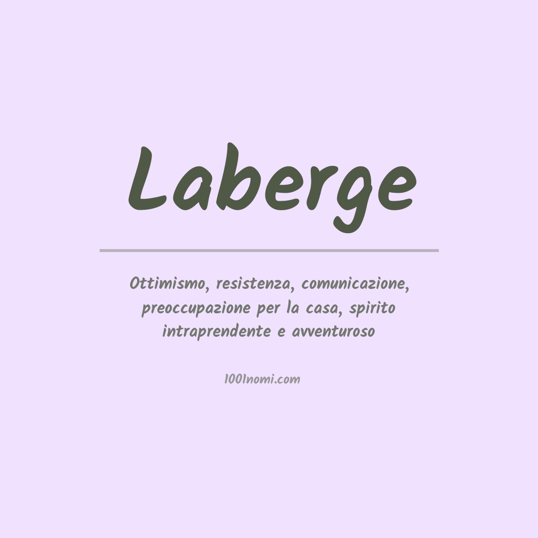 Significato del nome Laberge