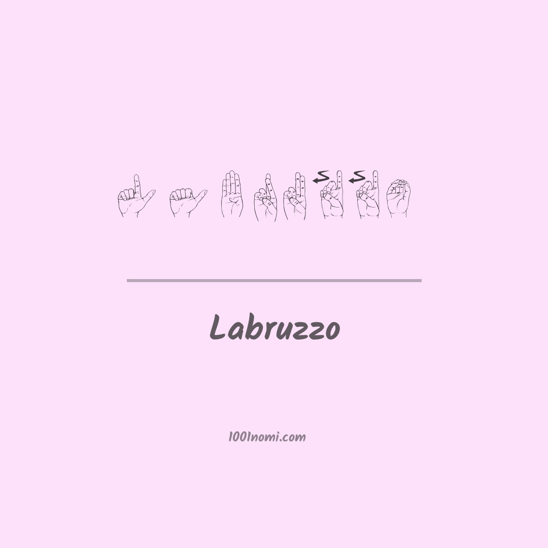 Labruzzo nella lingua dei segni Labruzzo nella lingua dei segni