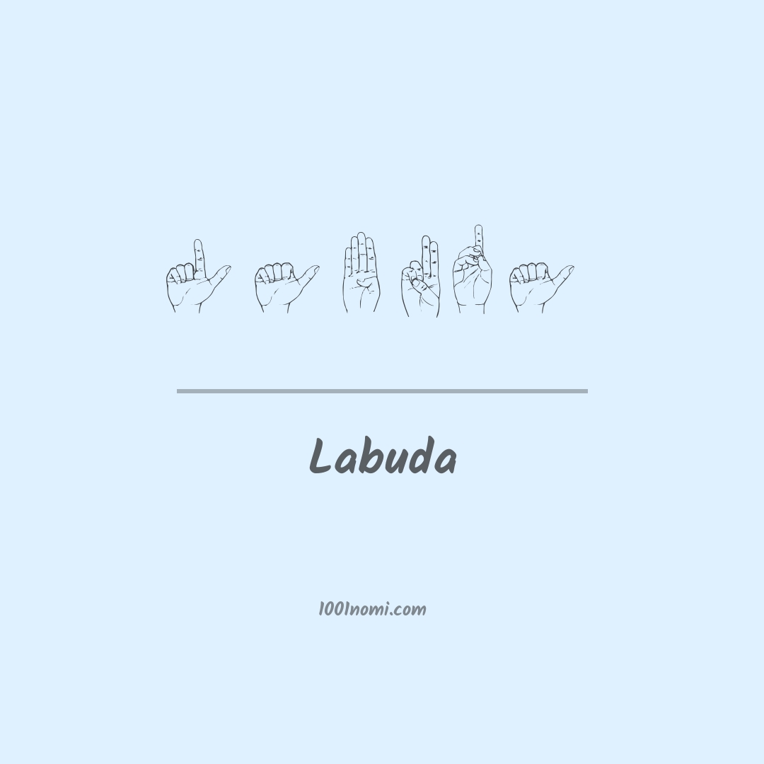 Labuda nella lingua dei segni Labuda nella lingua dei segni