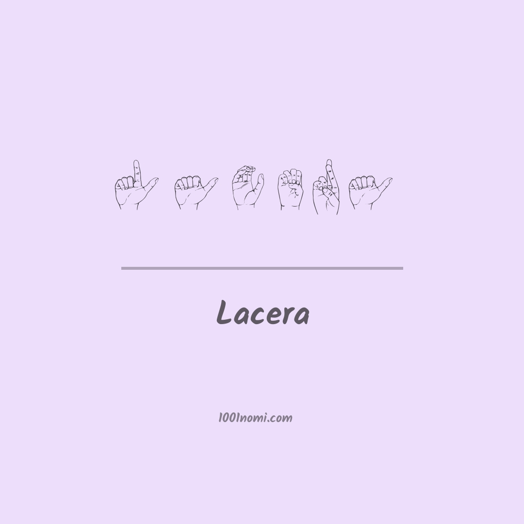 Lacera nella lingua dei segni Lacera nella lingua dei segni
