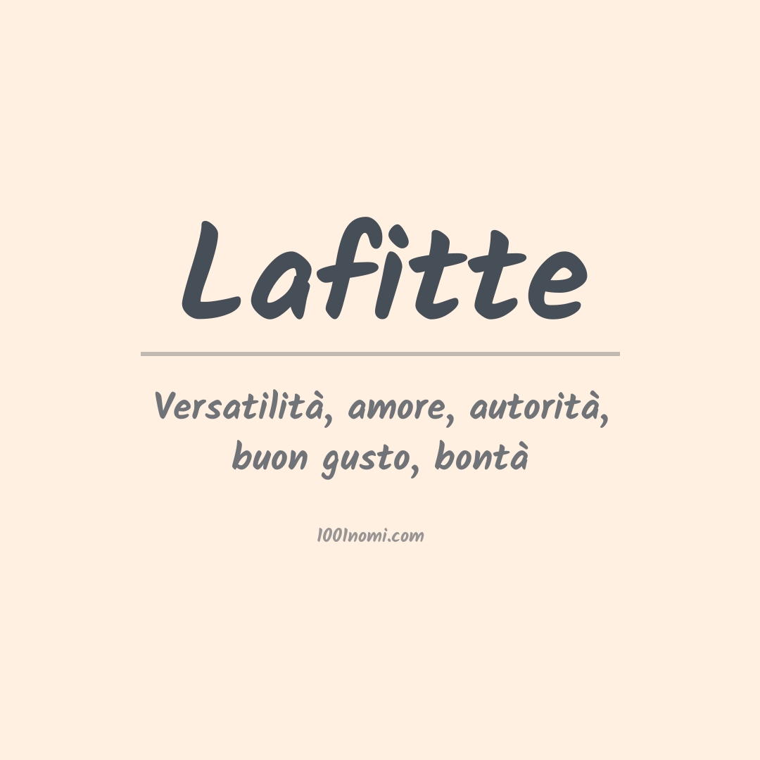 Significato del nome Lafitte