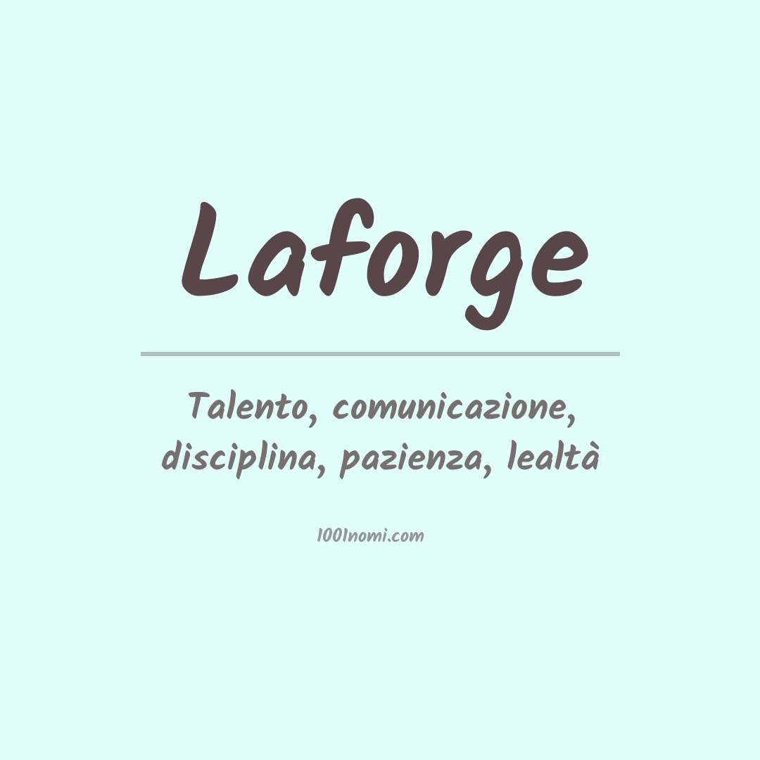 Significato del nome Laforge