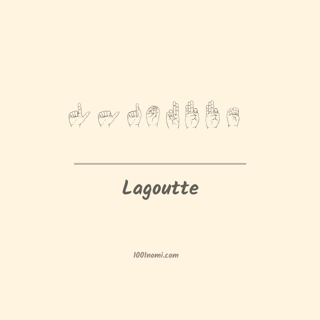 Lagoutte nella lingua dei segni