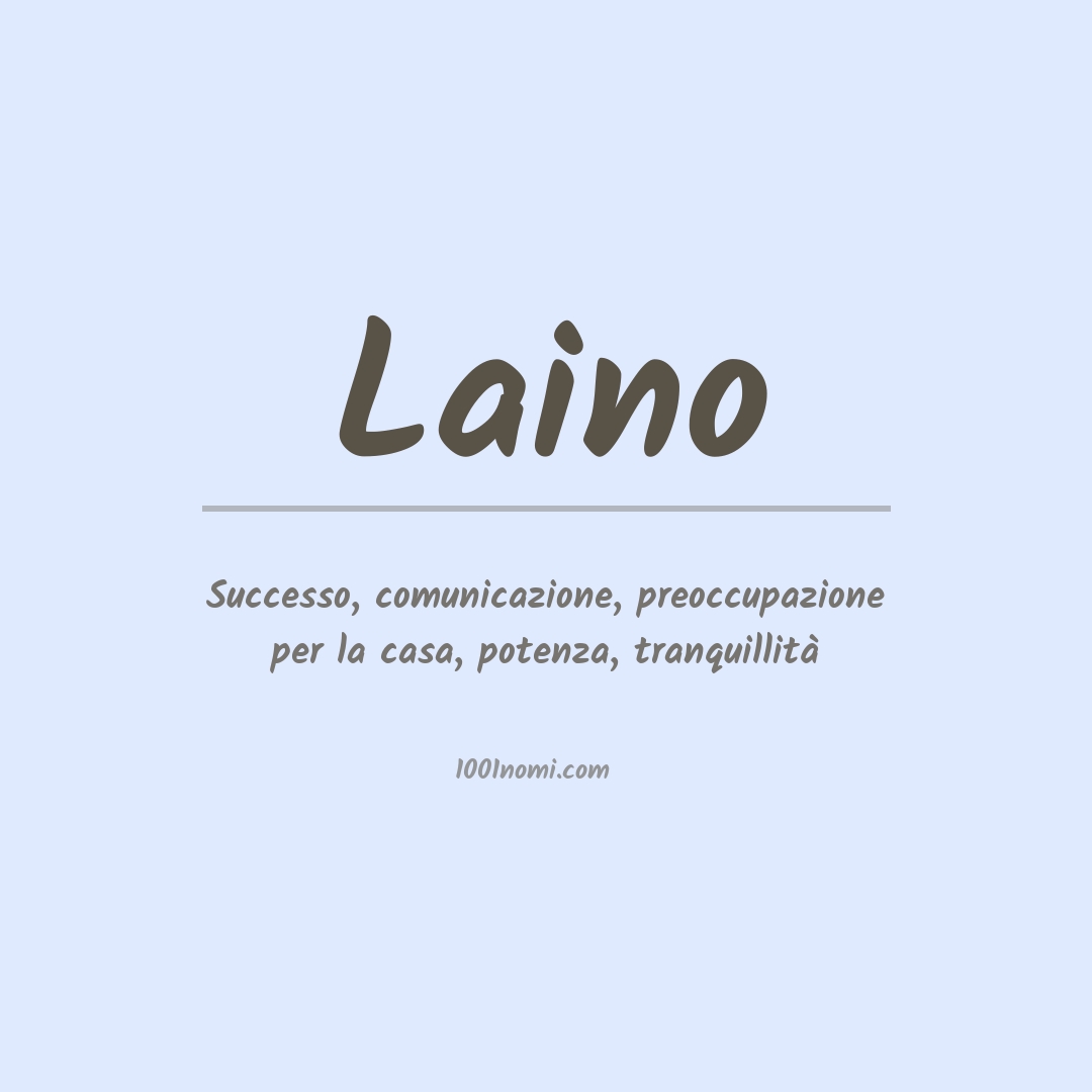 Significato del nome Laino