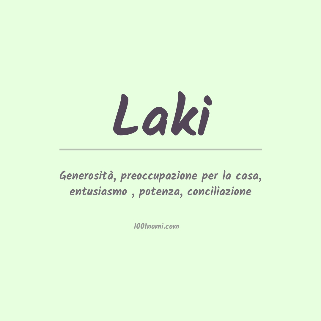 Significato del nome Laki