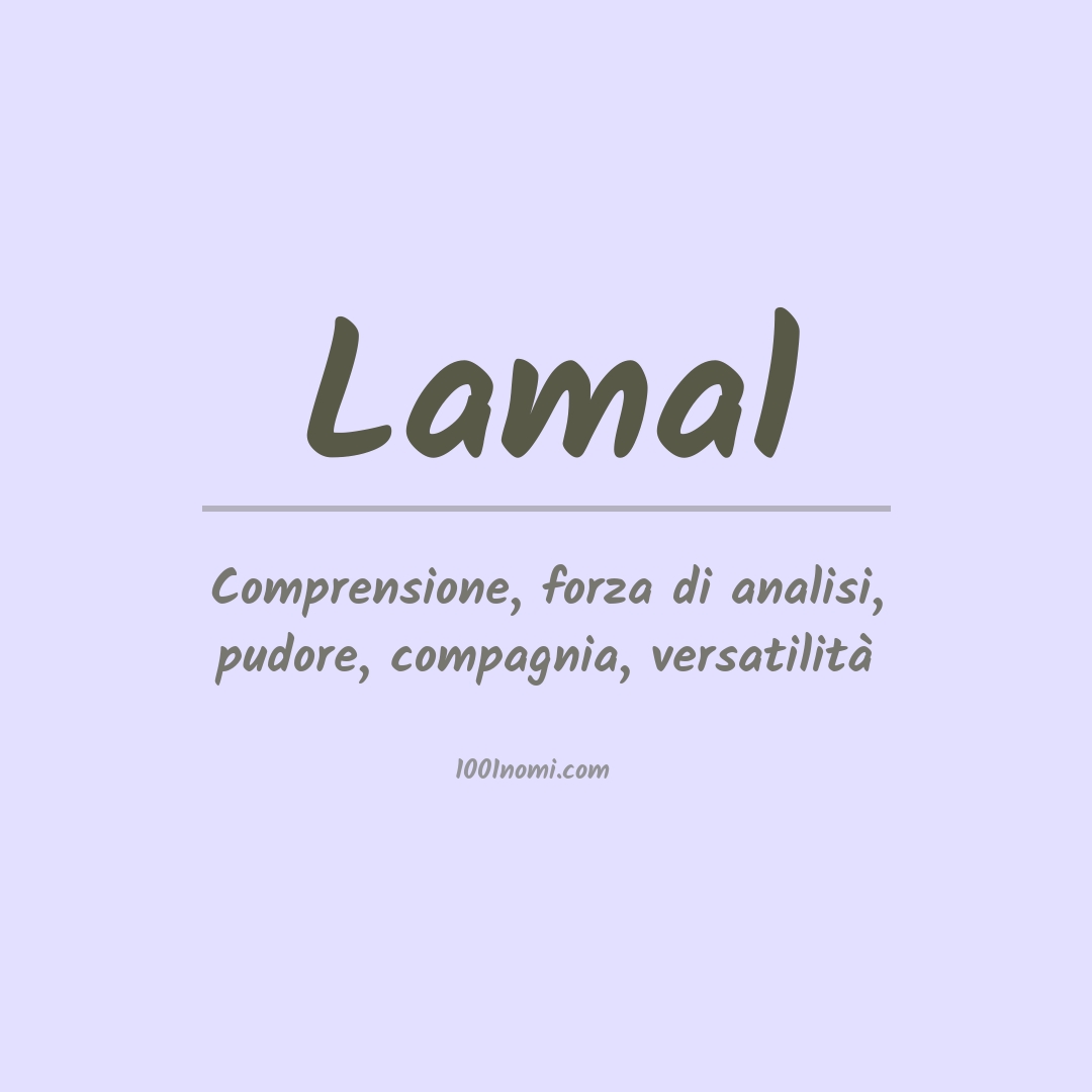 Significato del nome Lamal