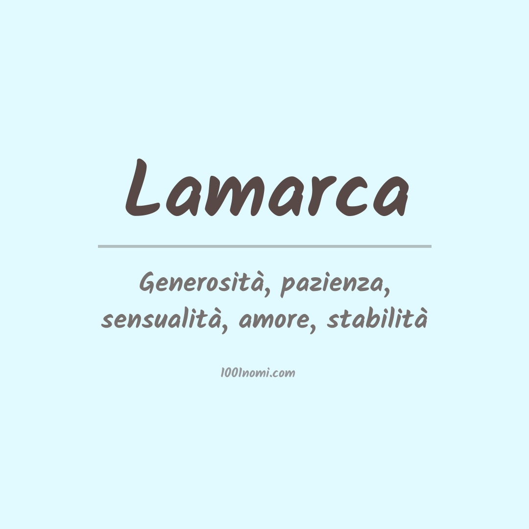 Significato del nome Lamarca
