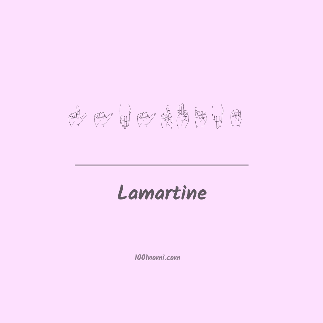Lamartine nella lingua dei segni