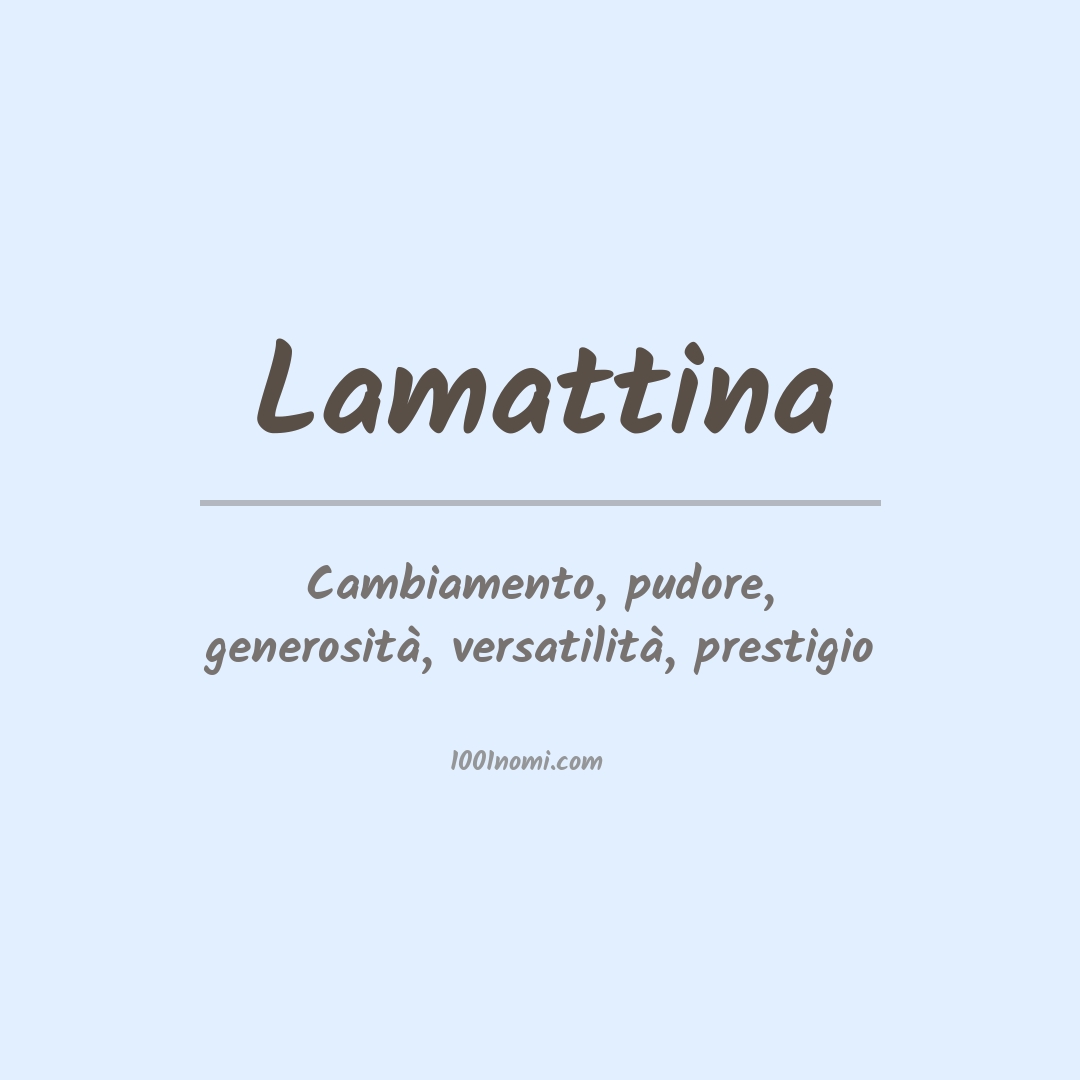 Significato del nome Lamattina