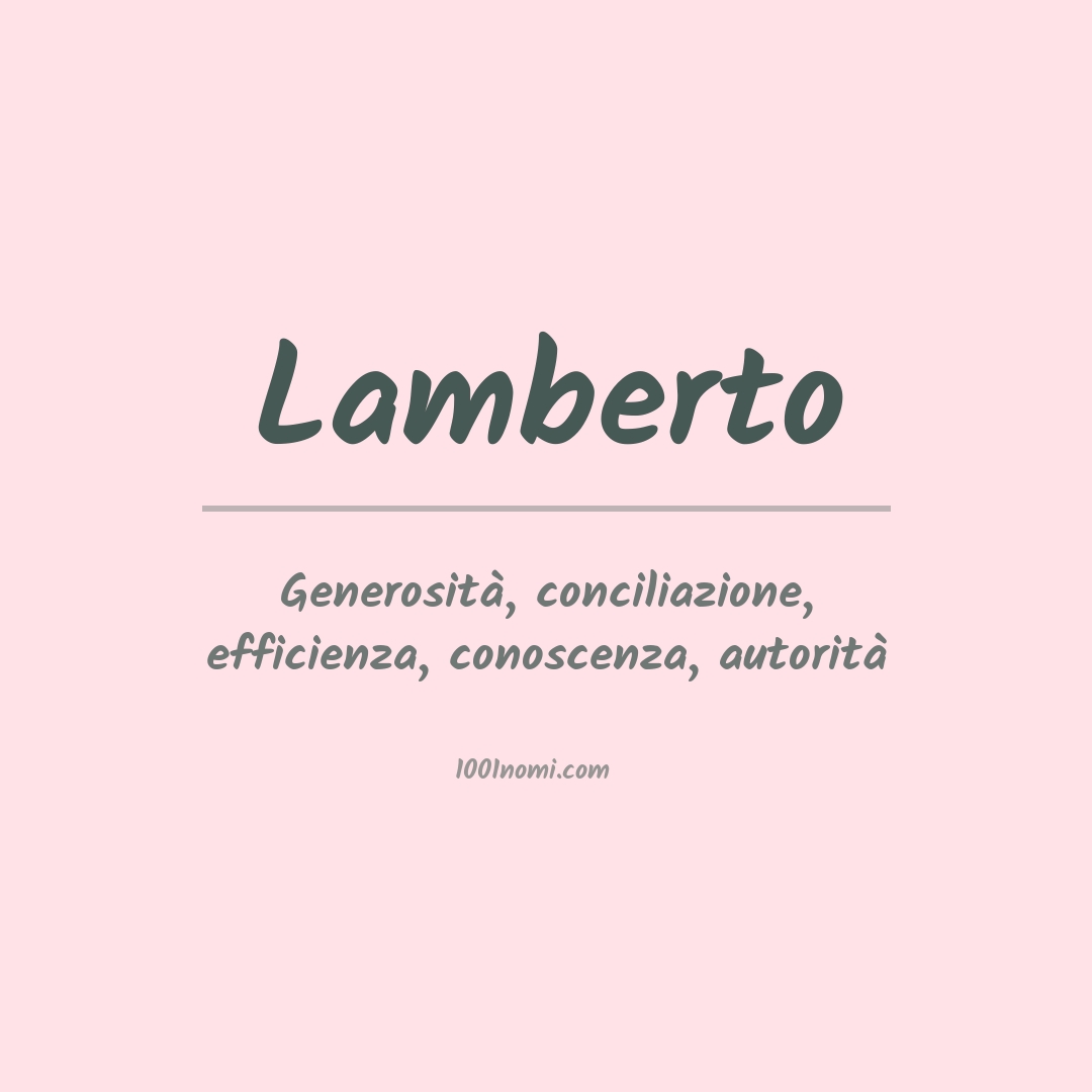 Significato del nome Lamberto