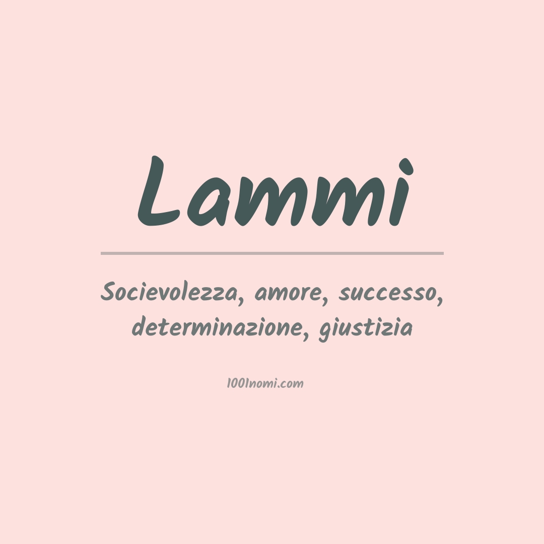 Significato del nome Lammi