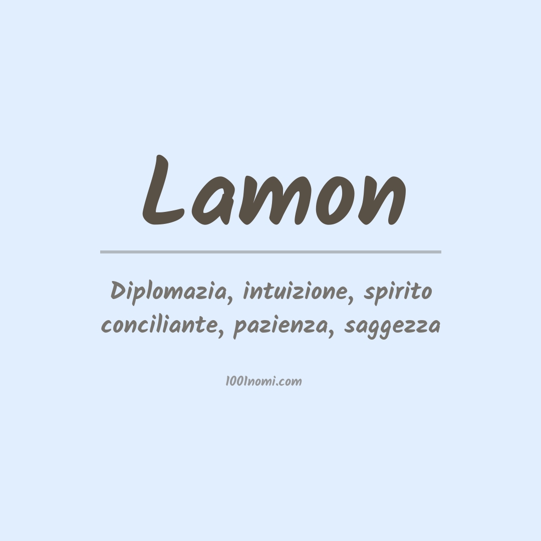 Significato del nome Lamon