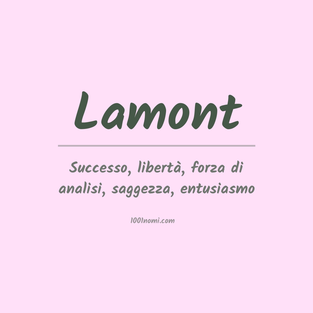 Significato del nome Lamont