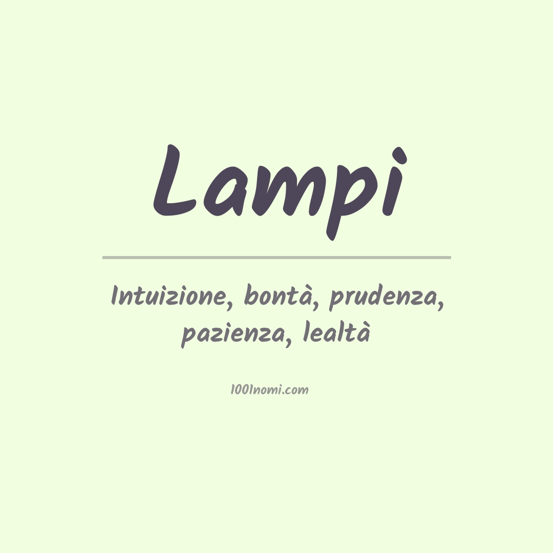 Significato del nome Lampi