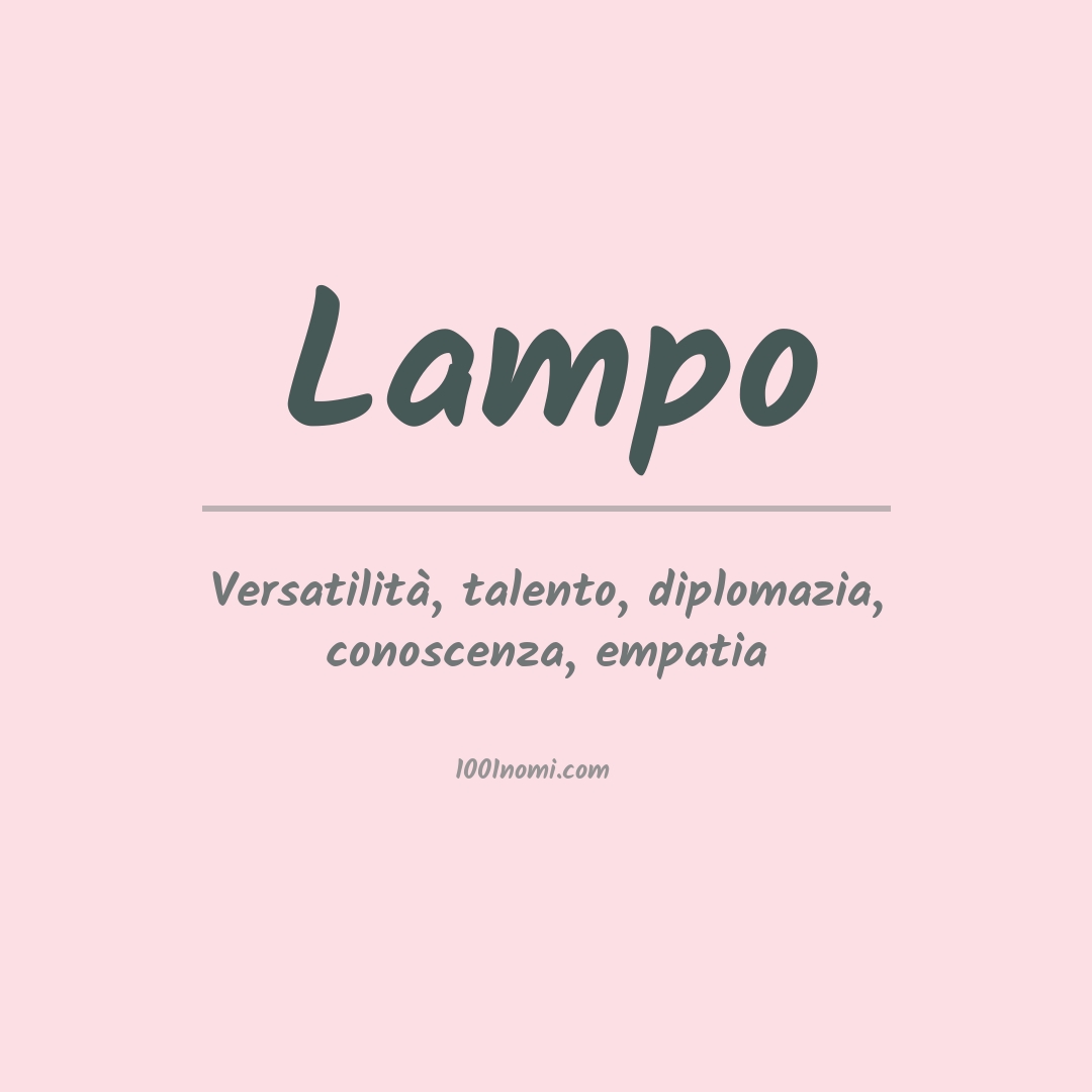 Significato del nome Lampo