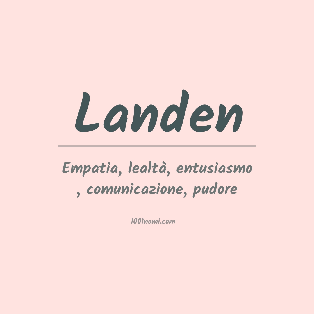 Significato del nome Landen