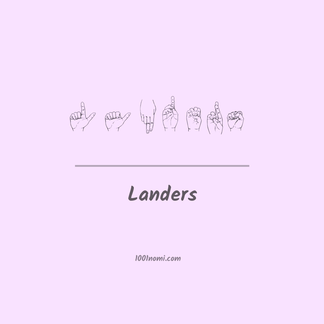 Landers nella lingua dei segni
