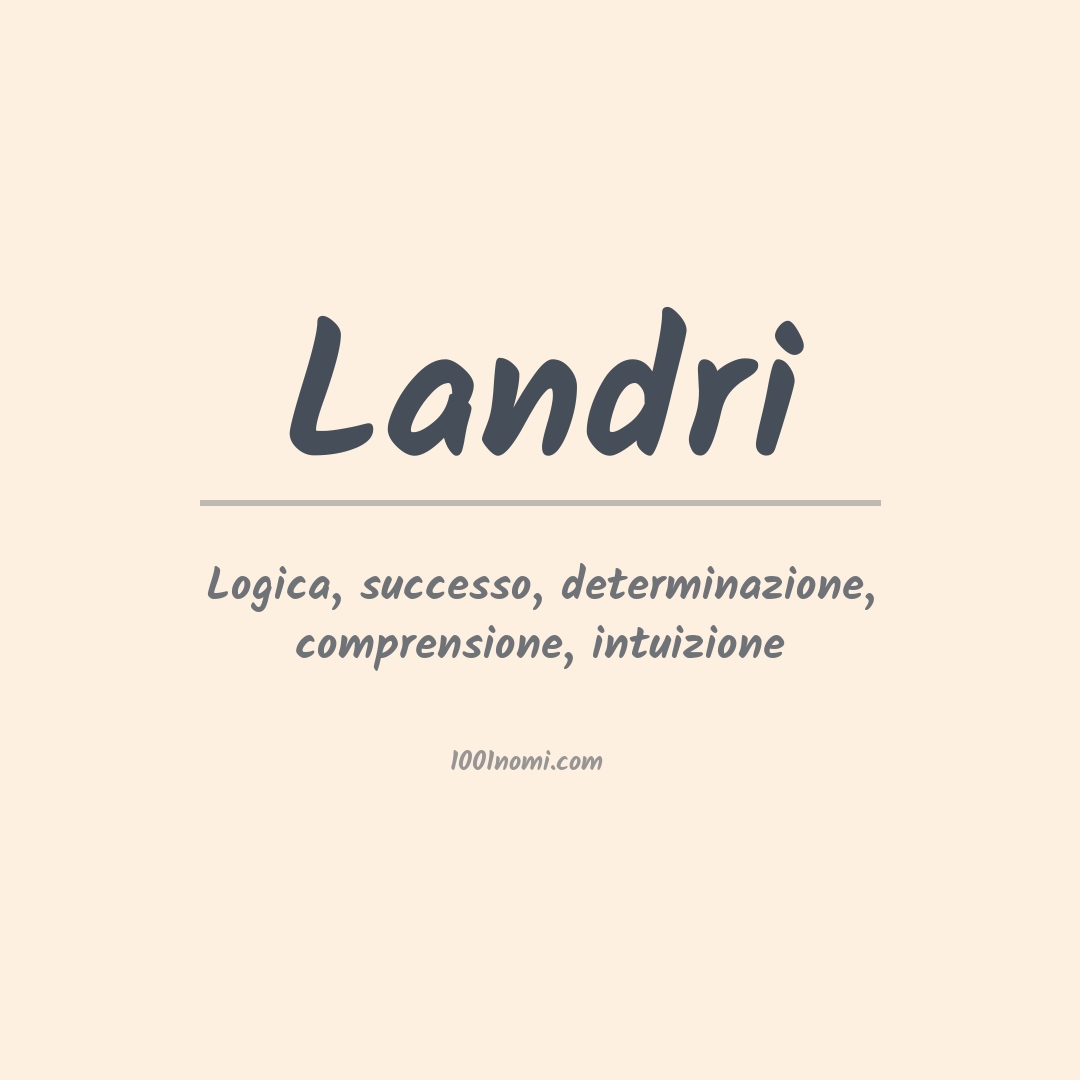 Significato del nome Landri