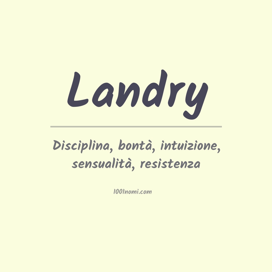 Significato del nome Landry