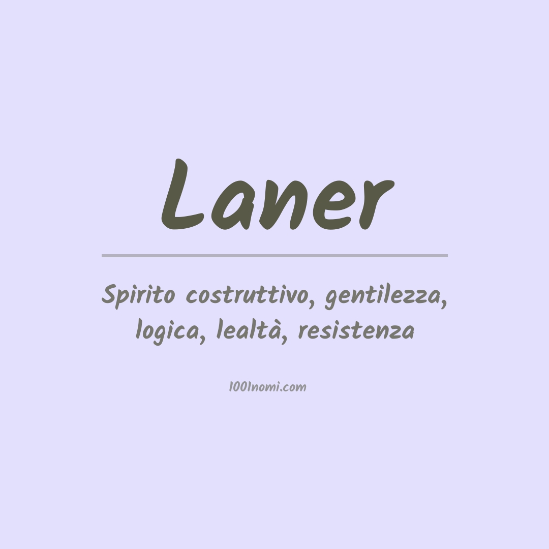 Significato del nome Laner