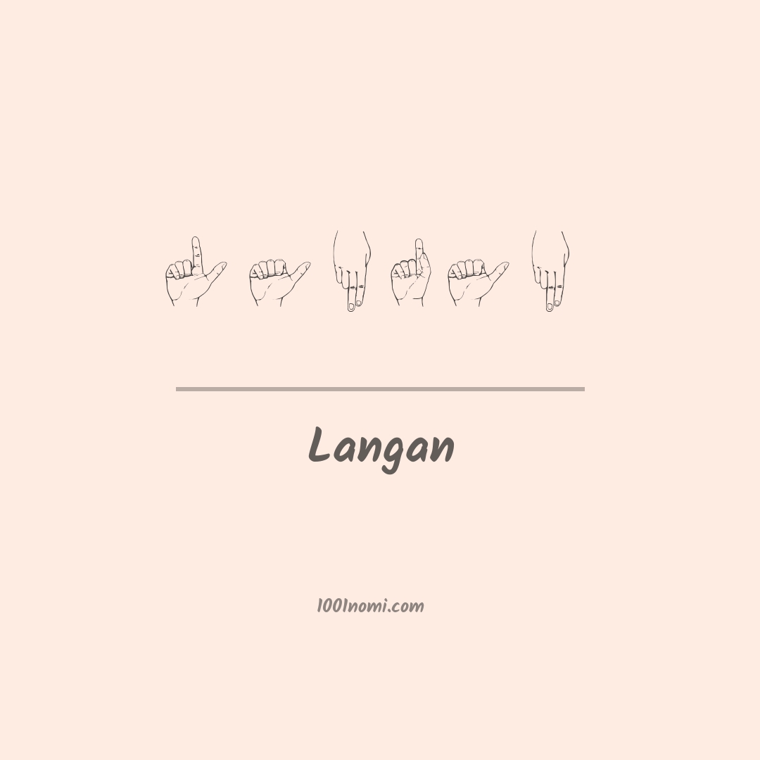 Langan nella lingua dei segni Langan nella lingua dei segni