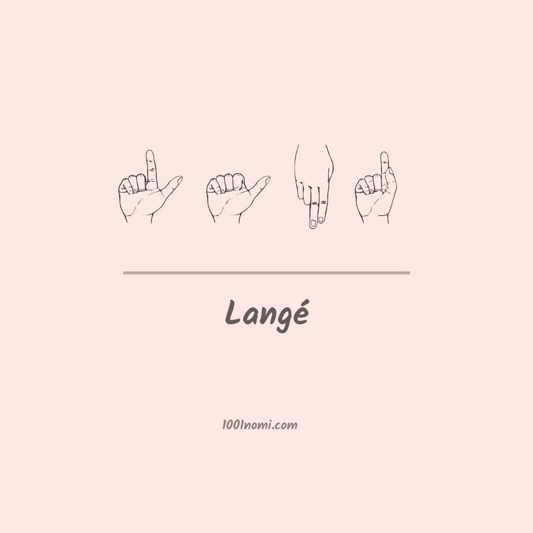 Langé nella lingua dei segni