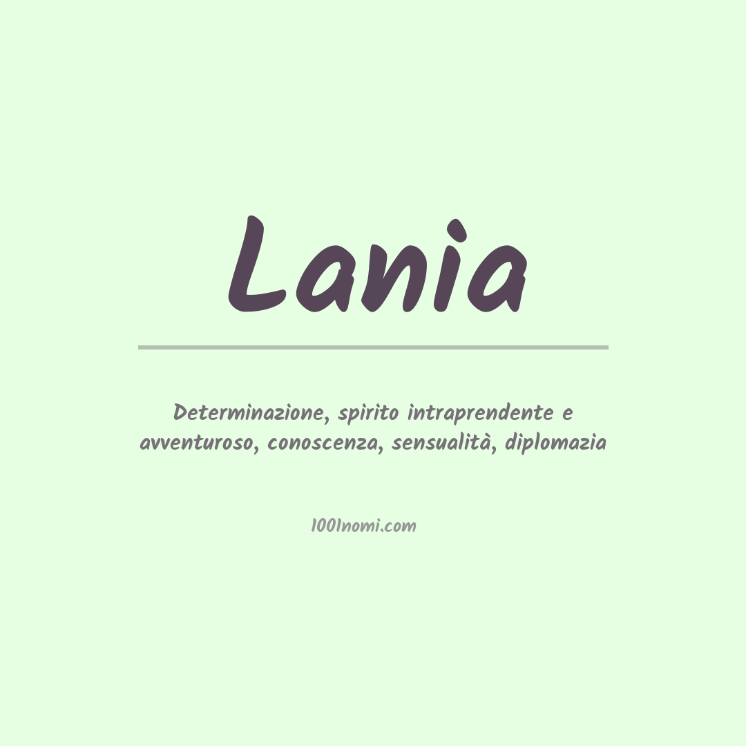 Significato del nome Lania