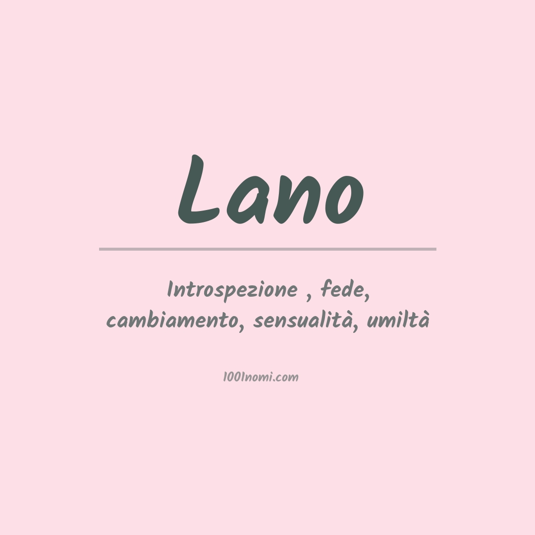 Significato del nome Lano