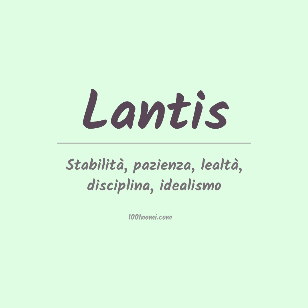 Significato del nome Lantis