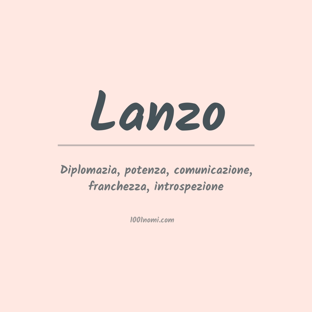 Significato del nome Lanzo