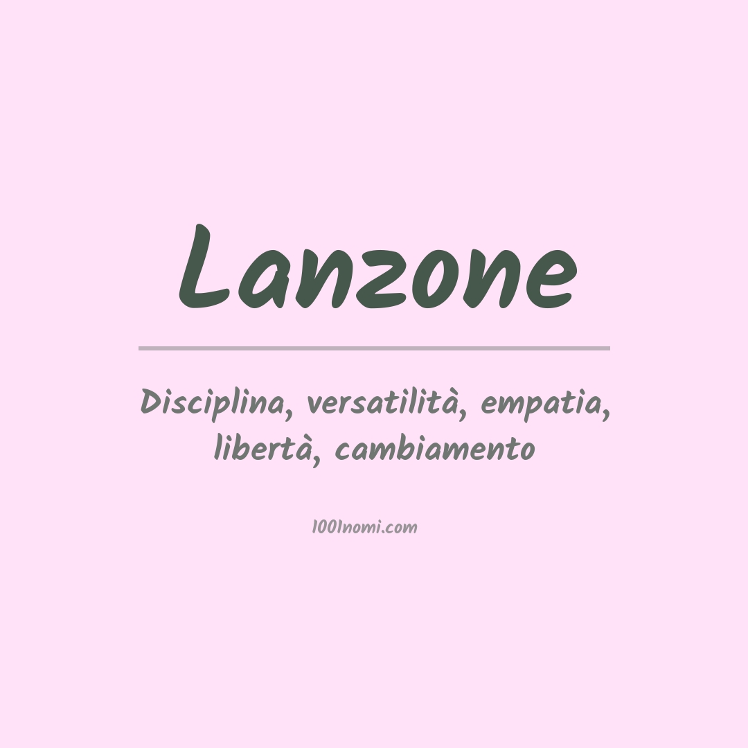 Significato del nome Lanzone